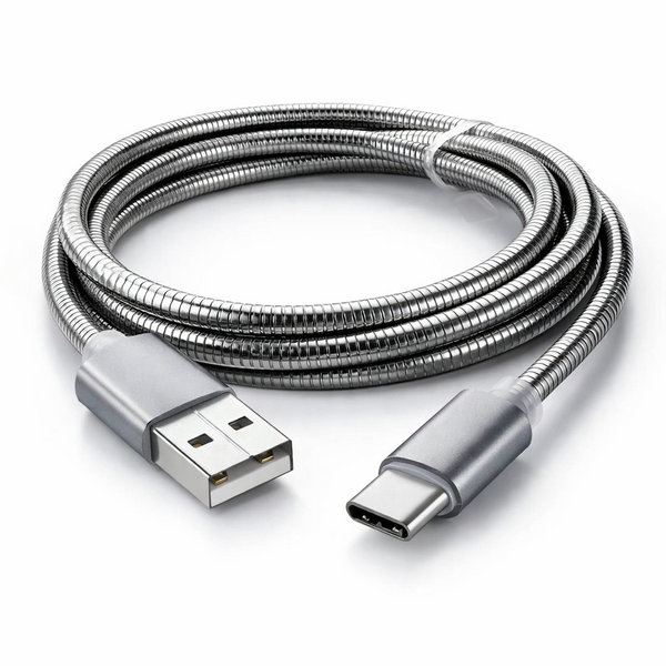 Кабель USB-A &ndash; Type-C (Micro USB &ndash; USB-C) Spring AR72, спіральний, для зарядки та передачі даних 7413 фото