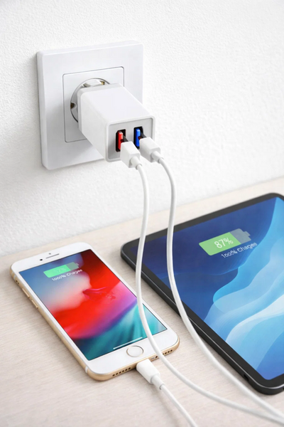Мережевий зарядний пристрій UKC AR 001 Fast Charge, 2 USB, 2A, 220 В 7269 фото