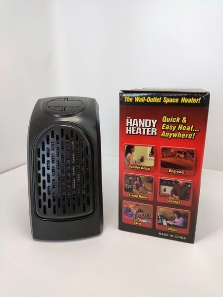 Портативний нагрівач, тепловентилятор дуйка Handy Heater Black з пультом дистанційного керування 2459 фото