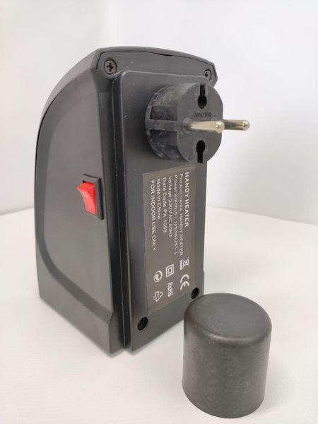 Портативний нагрівач, тепловентилятор дуйка Handy Heater Black з пультом дистанційного керування 2459 фото