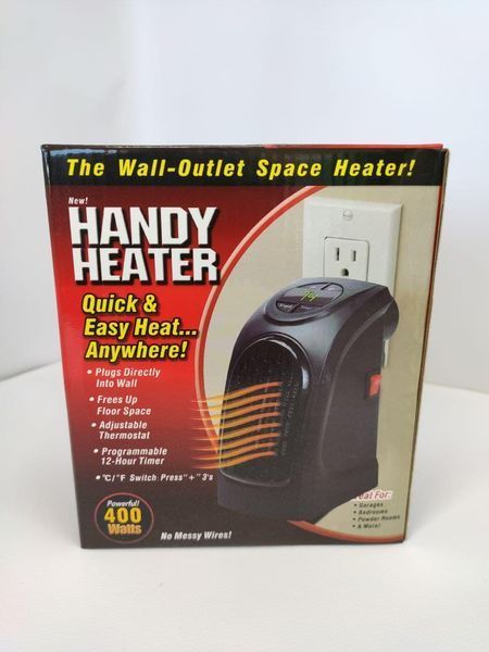Портативний нагрівач, тепловентилятор дуйка Handy Heater Black з пультом дистанційного керування 2459 фото
