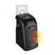 Портативний нагрівач, тепловентилятор дуйка Handy Heater Black з пультом дистанційного керування 2459 фото 2