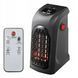 Портативний нагрівач, тепловентилятор дуйка Handy Heater Black з пультом дистанційного керування 2459 фото 1