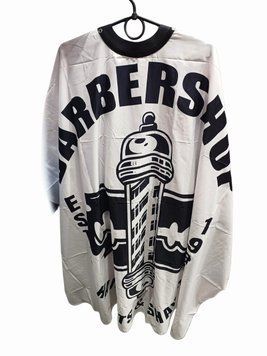Парикмахерский пеньюар Barber Shop | Водоотталкивающий, на кнопках, с резиновым воротником 6646 фото