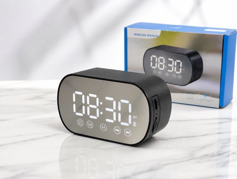 Bluetooth колонка S15 BT з годинником і будильником, FM радіо, microSD, 3 Вт 7779 фото